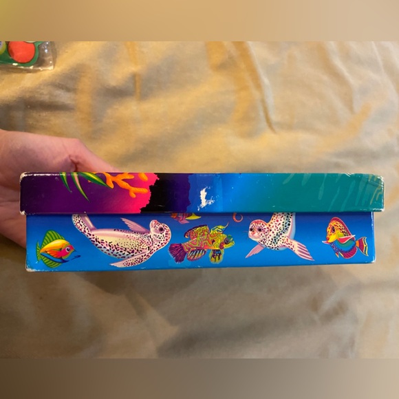 Vintage Lisa Frank seal pup rainbow reed cardboard box - Picture 7 of 11